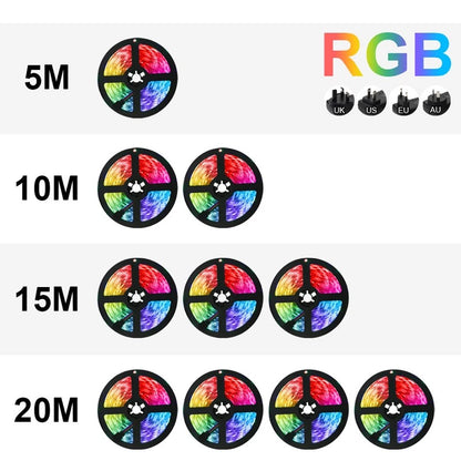 5050 RGB LED Strip Lights with Controller for Decor